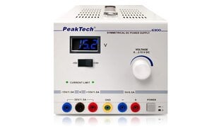 Sümmeetriline alalisvoolu toiteallikas PeakTech® P 6300, 30 V DC max. hind ja info | Toiteplokid | kaup24.ee