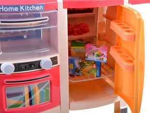Suur laste kööginurk koos külmiku ja ahjuga - efektid ja tarvikud 65 tk. hind ja info | Tüdrukute mänguasjad | kaup24.ee