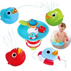 WOOPIE Игрушка для ванной Duck Race Фонтан + Звуки цена и информация | Drewniana Wieża Piramida Kura Nakładanie Kolorowych Kwadratów LD-15 15276 | kaup24.ee