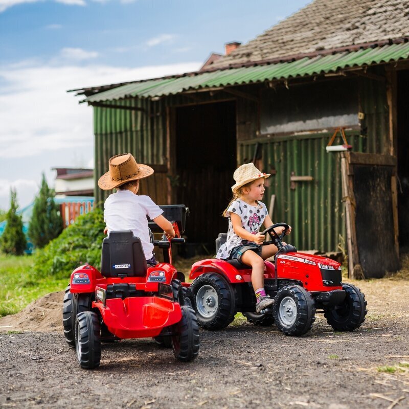 FALK Red Massey Ferguson pedaaltraktor koos haagisega alates 3 aastast hind ja info | Poiste mänguasjad | kaup24.ee