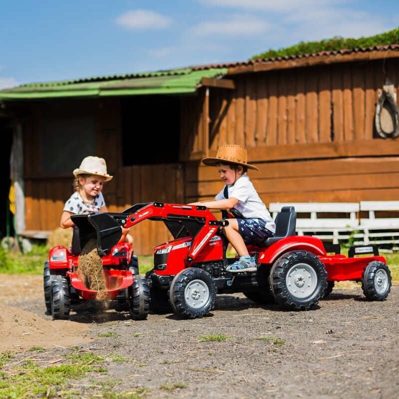 FALK Red Massey Ferguson pedaaltraktor koos haagisega alates 3 aastast hind ja info | Poiste mänguasjad | kaup24.ee