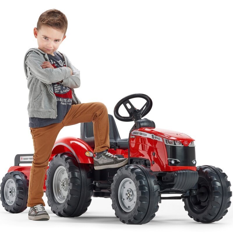 FALK Red Massey Ferguson pedaaltraktor koos haagisega alates 3 aastast hind ja info | Poiste mänguasjad | kaup24.ee