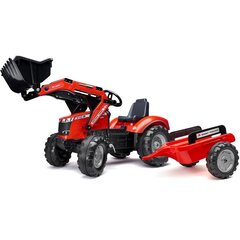 Педальный трактор Falk Red Massey Ferguson с прицепом от 3 лет цена и информация | Развивающий мелкую моторику - кинетический песок KeyCraft NV215 (80 г) детям от 3+ лет, бежевый | kaup24.ee