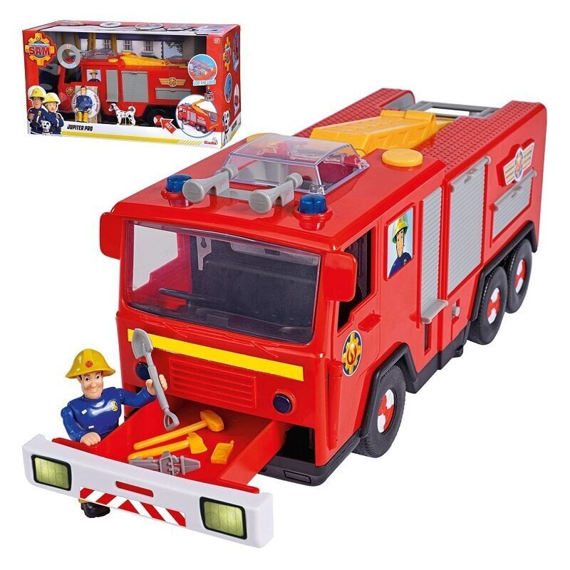 Fireman Sam Tuletõrjuja Sam Jupiter tuletõrjeauto koos 2 figuuriga hind ja info | Poiste mänguasjad | kaup24.ee
