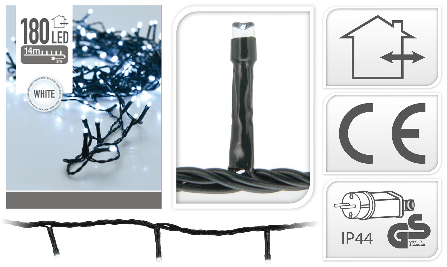 Jõulutulede valguskett, 180 LED hind ja info | Jõulutuled | kaup24.ee
