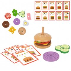 WOOPIE GREEN Puidust Burger Restoran Pusle lastele 15 el. FSC sertifitseeritud hind ja info | Arendavad mänguasjad | kaup24.ee