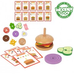 WOOPIE GREEN Puidust Burger Restoran Pusle lastele 15 el. FSC sertifitseeritud цена и информация | Развивающие игрушки | kaup24.ee