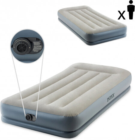 Intex single air mattress 191x99cm with pump 64116ND hind ja info | Täispuhutavad madratsid ja mööbel | kaup24.ee