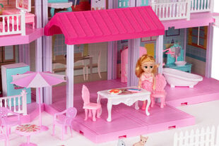 Multistore Large dollhouse foldable Villa + furniture doll garden цена и информация | Игрушки для девочек | kaup24.ee