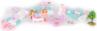 Multistore Large dollhouse foldable Villa + furniture doll garden hind ja info | Tüdrukute mänguasjad | kaup24.ee