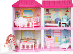 Multistore Folding dollhouse Villa + LED doll furniture цена и информация | Игрушки для девочек | kaup24.ee