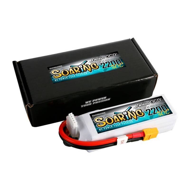 Gens Ace baterija Soaring LiPo 2200mAh 14.8V 30C 4S1P hind ja info | Akud | kaup24.ee