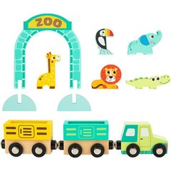 Tooky mnguasi puidust mngulaud ZOO Loomad Sidukite vagunid hind ja info | Arendavad mänguasjad | kaup24.ee