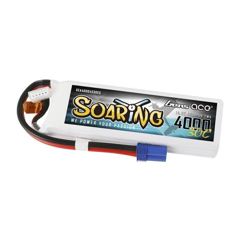 Gens Ace baterija Soaring LiPo 4000mAh 14.8V 4S1P цена и информация | Akud | kaup24.ee