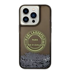 Karl Lagerfeld KLHCP14LLCRSGRK iPhone 14 Pro 6,1" czarny|black hardcase Liquid Glitter RSG hind ja info | Telefoni kaaned, ümbrised | kaup24.ee
