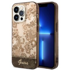 Guess GUHCP14XHGPLHC iPhone 14 Pro Max 6,7" ochre hardcase Porcelain Collection hind ja info | Telefoni kaaned, ümbrised | kaup24.ee