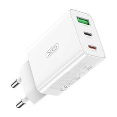 XO L101 wall charger, USB + 2x USB-C, PD 20W (white) hind ja info | Mobiiltelefonide laadijad | kaup24.ee