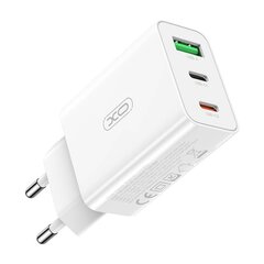 XO L101 wall charger, USB + 2x USB-C, PD 20W (white) hind ja info | Mobiiltelefonide laadijad | kaup24.ee