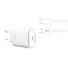 XO L90B Wall Charger, USB-C, PD 20W + QC 3.0 18W (White) hind ja info | Mobiiltelefonide laadijad | kaup24.ee