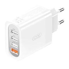 Wall Charger XO L100 USB QC 3.0 + 3x USB 2.4A (white) hind ja info | Mobiiltelefonide laadijad | kaup24.ee