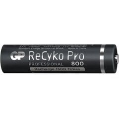 4x аккумуляторные батареи AAA / R03 GP ReCyko Pro Ni-MH 800 мАч цена и информация | Батерейки | kaup24.ee