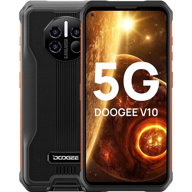 Doogee V10 5G Dual SIM 8/128GB Fire Orange hind ja info | Telefonid | kaup24.ee