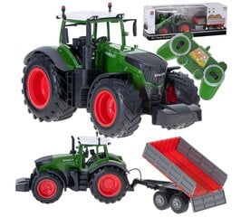 RC traktor 2.4G 4CH koos haagisega 1:16 sarv цена и информация | Игрушки для мальчиков | kaup24.ee