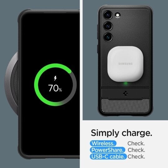 Ümbris Spigen Samsung Galaxy S23 Plus jaoks, must hind ja info | Telefoni kaaned, ümbrised | kaup24.ee