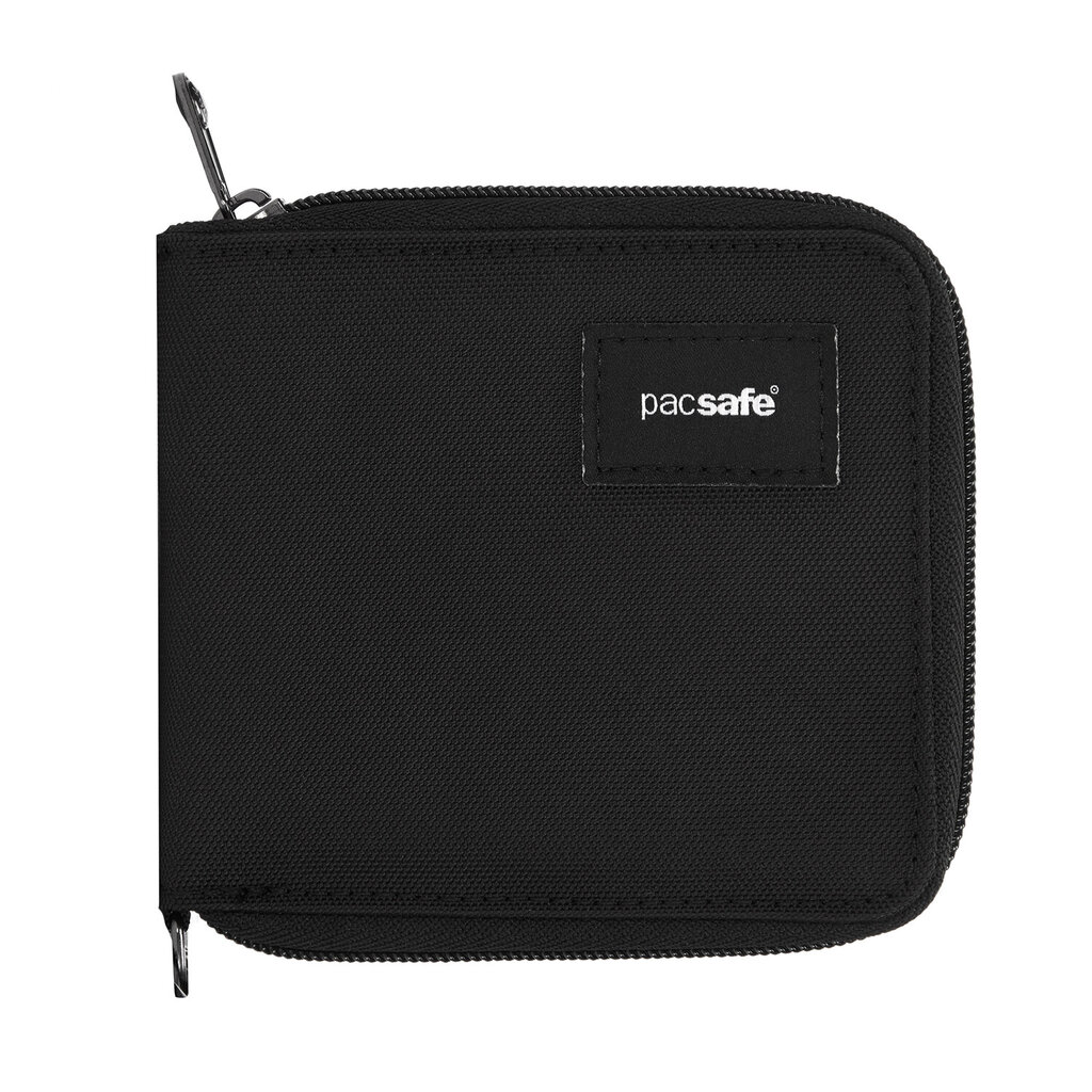 Vargusvastane rahakott Pacsafe RFIDsafe BiFold Zip, Poliester, must 67322-UNIW цена и информация | Naiste rahakotid | kaup24.ee