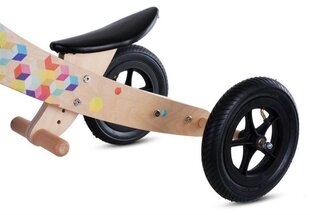 Беговел - деревянный - CUBIC цена и информация | Детский трехколесный велосипед - коляска с удобной ручкой управления для родителей Riff F95941 2в1, фиолетовый | kaup24.ee