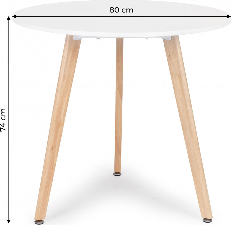 Modernhome Modern wooden table for the living room kitchen 80cm hind ja info | Arvutilauad, kirjutuslauad | kaup24.ee