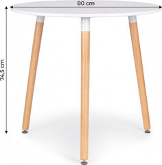 Modernhome Modern wooden table for the living room kitchen 80cm цена и информация | Компьютерные, письменные столы | kaup24.ee