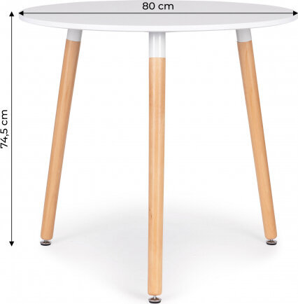 Modernhome Modern wooden table for the living room kitchen 80cm цена и информация | Arvutilauad, kirjutuslauad | kaup24.ee