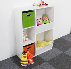 Ecotoys Wooden bookshelf for children children's cabinet compartments organizer hind ja info | Lastetoa komplektid | kaup24.ee