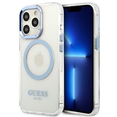 Guess GUHMP13XHTRMB iPhone 13 Pro Max 6,7" niebieski|blue hard case Metal Outline Magsafe цена и информация | Чехлы для телефонов | kaup24.ee