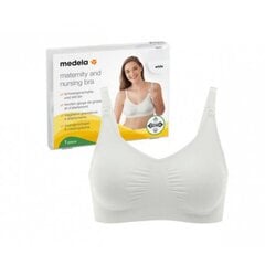 Medela Бюстгальтер для беременных и грудного вскармливания, белый, размер S цена и информация | Medela Товары для младенцев | kaup24.ee