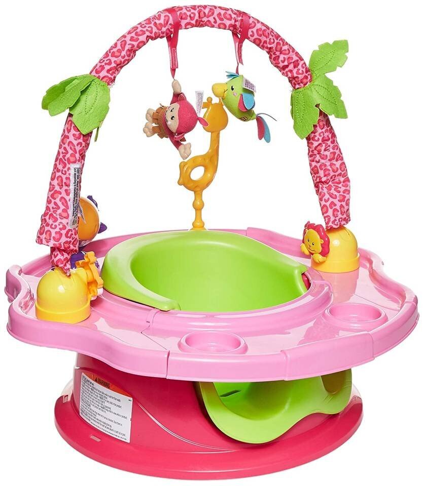 Söötmistool – kolm ühes – DELUXE ISLAND GIGGLES SUPER SEAT – ROOSA цена и информация | Imikute mänguasjad | kaup24.ee