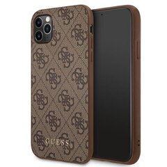 Guess GUHCN65G4GFBR iPhone 11 Pro Max 6,5" brązowy|brown hard case 4G Metal Gold Logo hind ja info | Telefoni kaaned, ümbrised | kaup24.ee