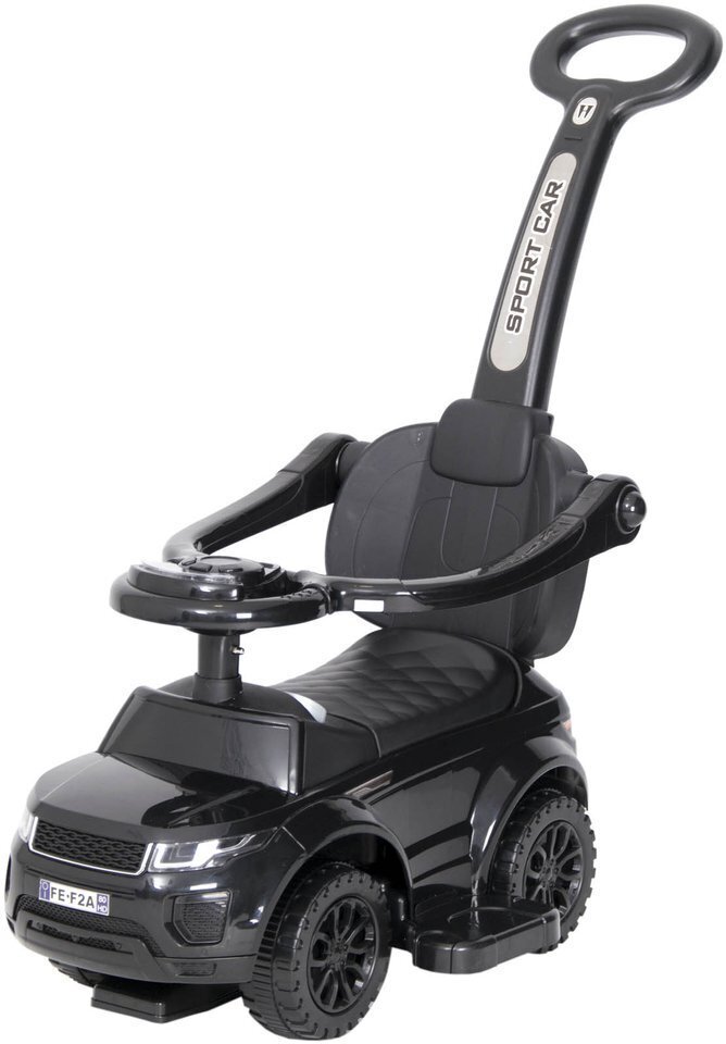 Käepidemega sõiduauto HZ614W, must цена и информация | Imikute mänguasjad | kaup24.ee