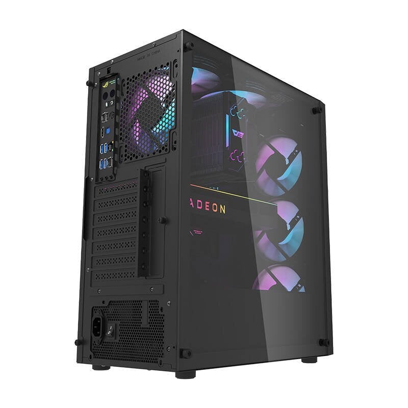 Darkflash DK351 computer case + 4 fans (black) цена и информация | Arvutikorpused | kaup24.ee