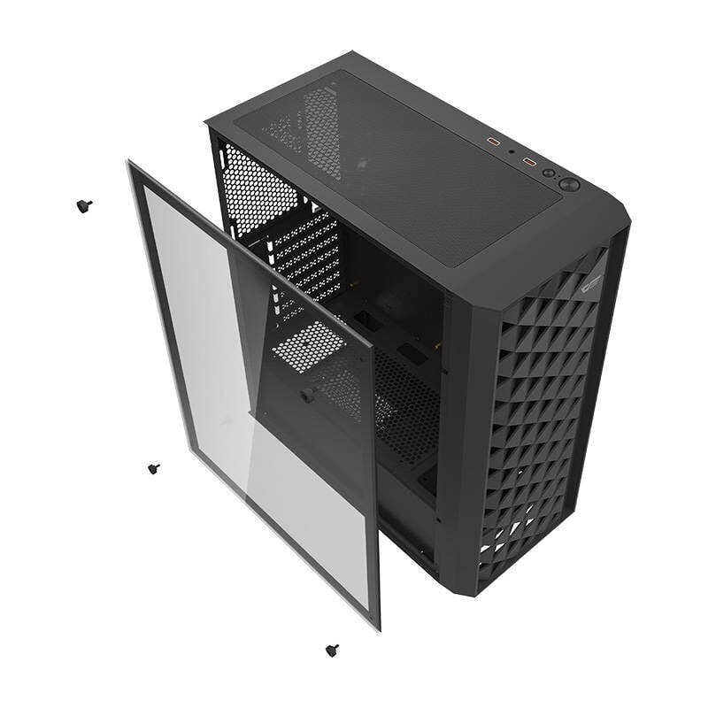 Darkflash DK351 computer case + 4 fans (black) цена и информация | Arvutikorpused | kaup24.ee