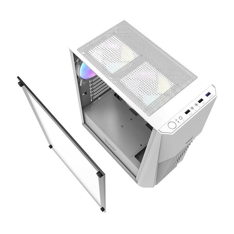 Darkflash DK150 Computer case with 3 fans (white) цена и информация | Arvutikorpused | kaup24.ee