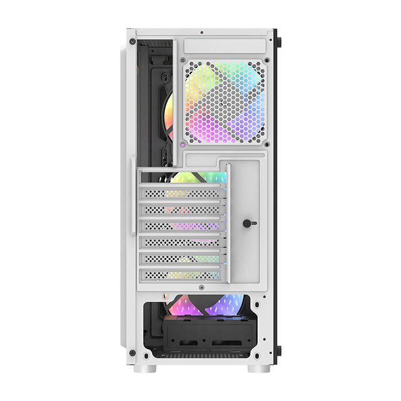 Darkflash DK150 Computer case with 3 fans (white) hind ja info | Arvutikorpused | kaup24.ee