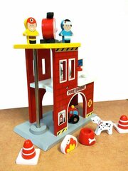 Puidust mänguasjad - tuletõrjedepoo hind ja info | Poiste mänguasjad | kaup24.ee