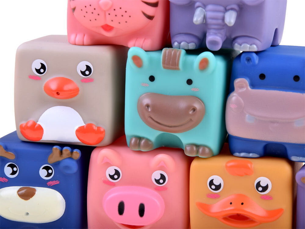 Kummist klotsid mänguasjad Loomaaed цена и информация | Imikute mänguasjad | kaup24.ee