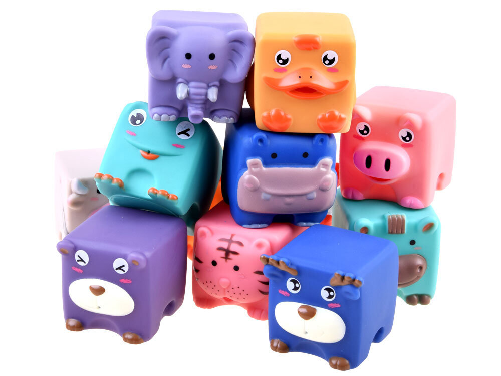Kummist klotsid mänguasjad Loomaaed цена и информация | Imikute mänguasjad | kaup24.ee
