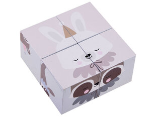 Пазл из деревянных кубиков с животными цена и информация | Игрушки для малышей | kaup24.ee