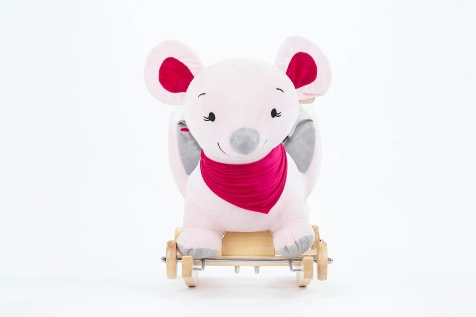 Pehme kiikuv mänguasi Hiir, roosa hind ja info | Imikute mänguasjad | kaup24.ee