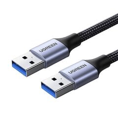 USB3.0 cable Male USB-A to Male USB-A UGREEN 2A, 1m (black) hind ja info | Kaablid ja juhtmed | kaup24.ee