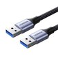 USB3.0 cable Male USB-A to Male USB-A UGREEN 2A, 1m (black) цена и информация | Kaablid ja juhtmed | kaup24.ee